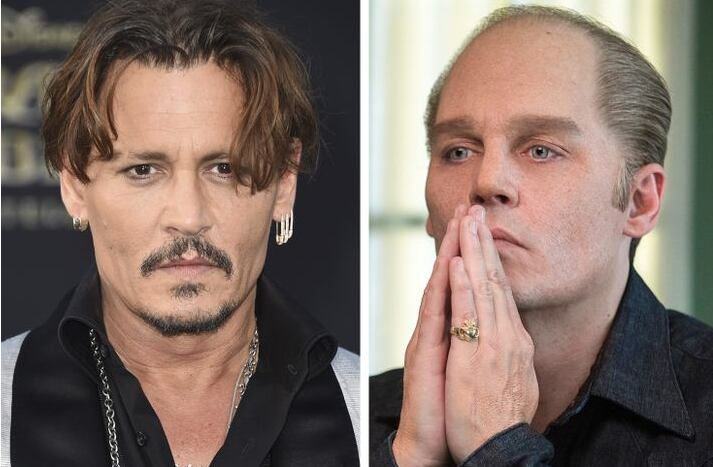 Jonny Deep con su personaje en Pacto Criminal, donde se puso en la piel de Whitey Bulger.