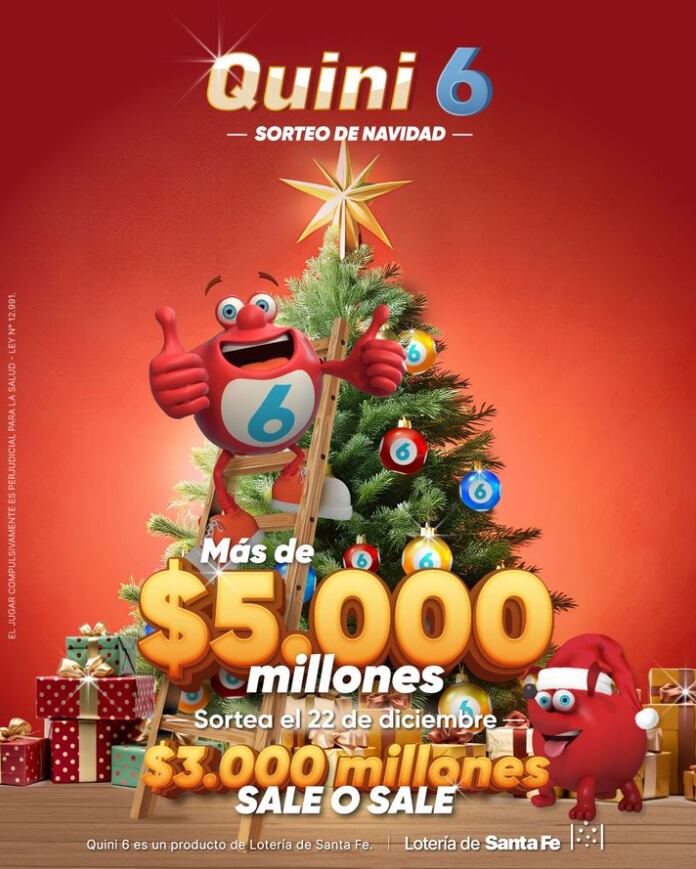 Quini 6 de Navidad. Imagen: Instagram / @quini6.oficial