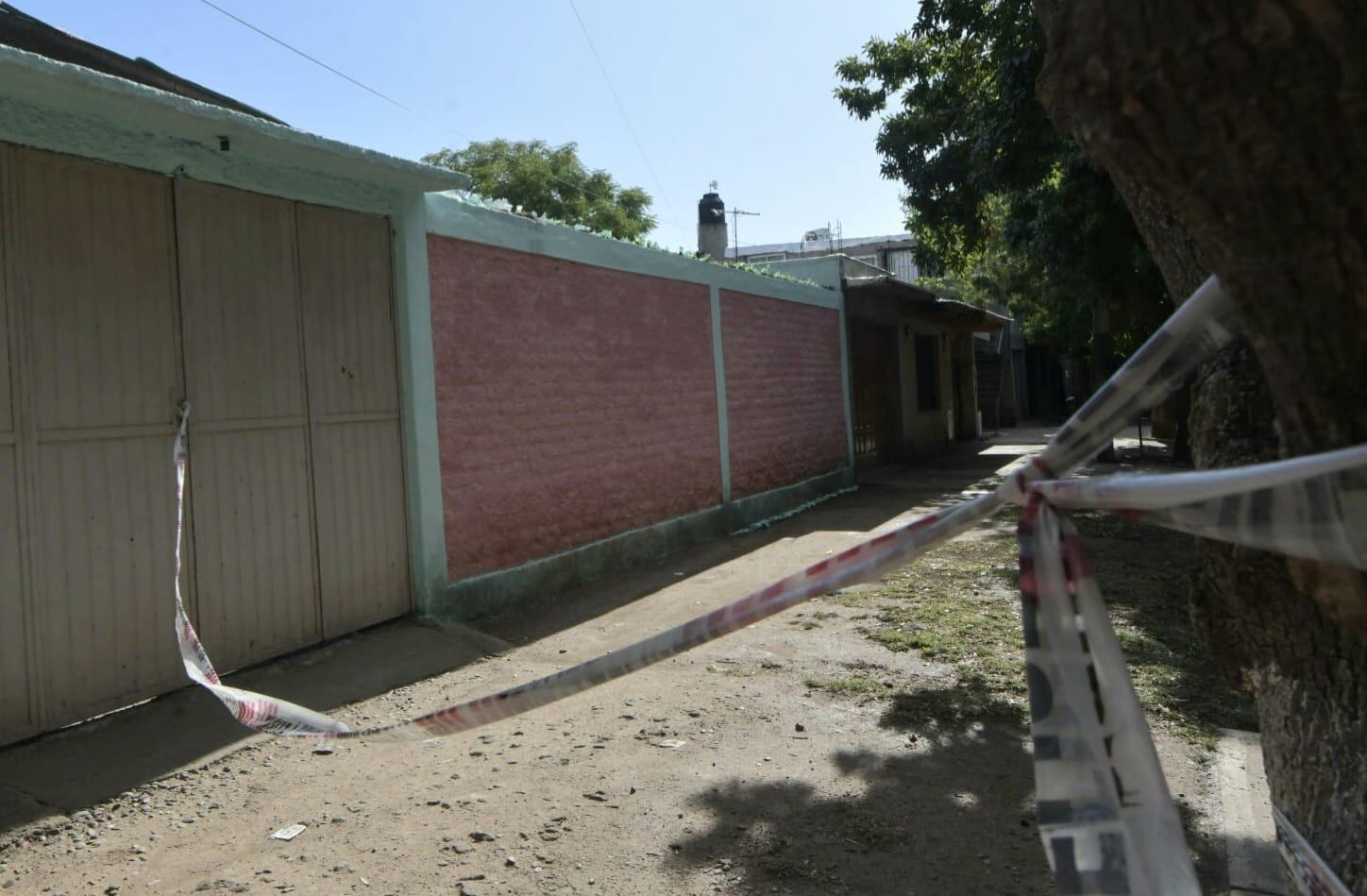 El lugar del femicidio en Guaymallén. Orlando Pelichotti / Los Andes