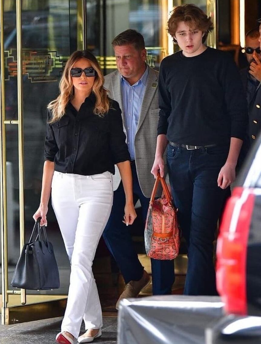 Melania y Barron estaban de compras.