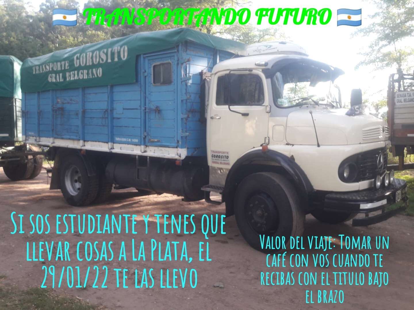 El eslogan para su campaña solidaria es "transportando futuro"