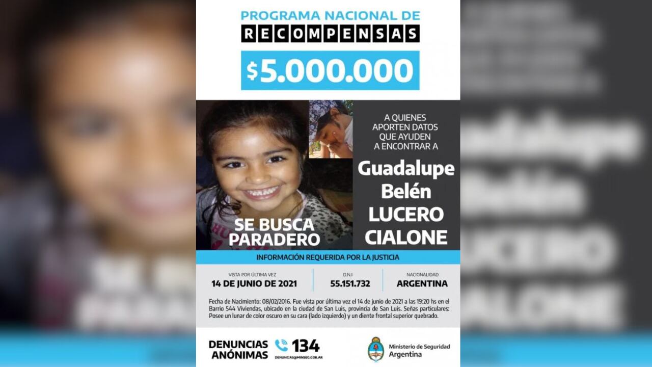 Caso Guadalupe Lucero: SIFEBU actualizó la foto de la nena