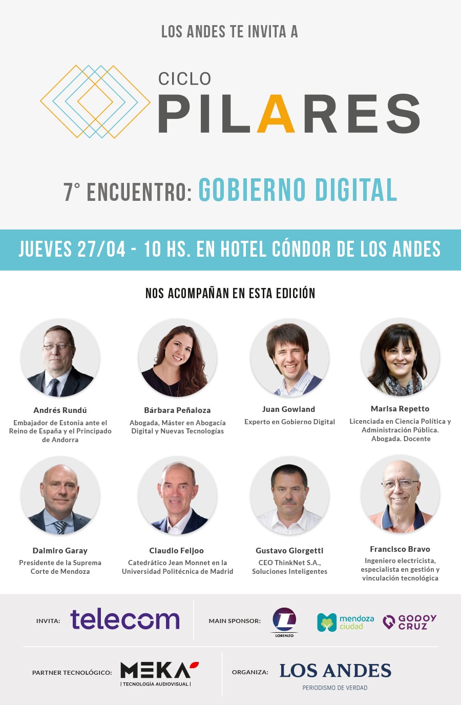 Todo listo para el próximo encuentro de Pilares sobre Gobierno Digital, inteligencia artificial y ciberseguridad.