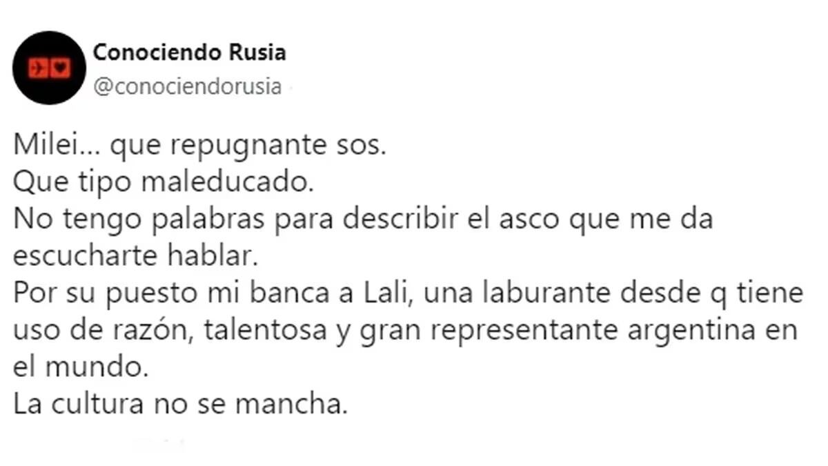 Los artistas salieron a bancar a Lali Espósito en contra de Milei