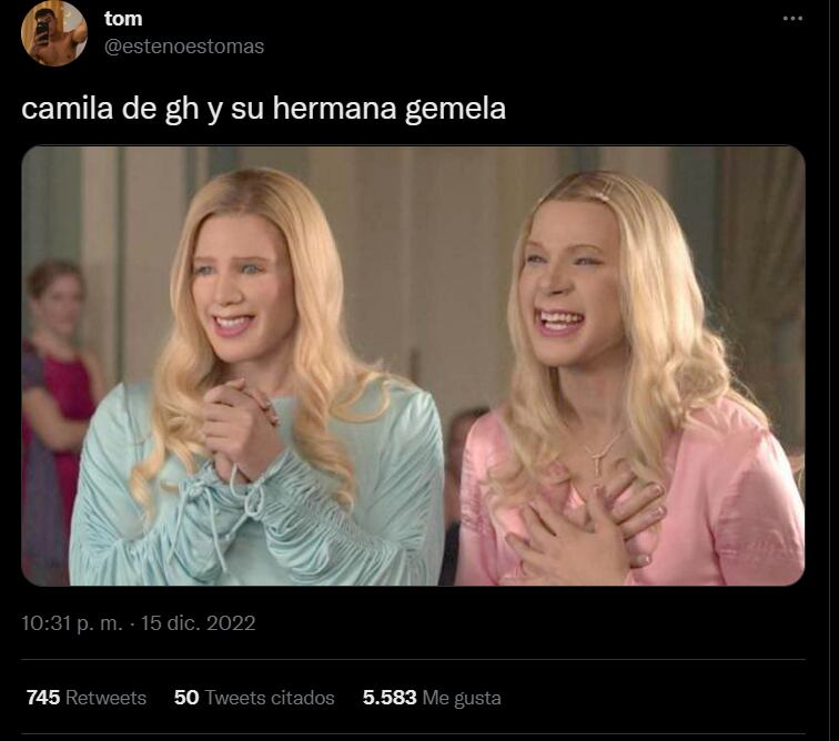 Los memes tras el ingreso de Camila Lattanzio