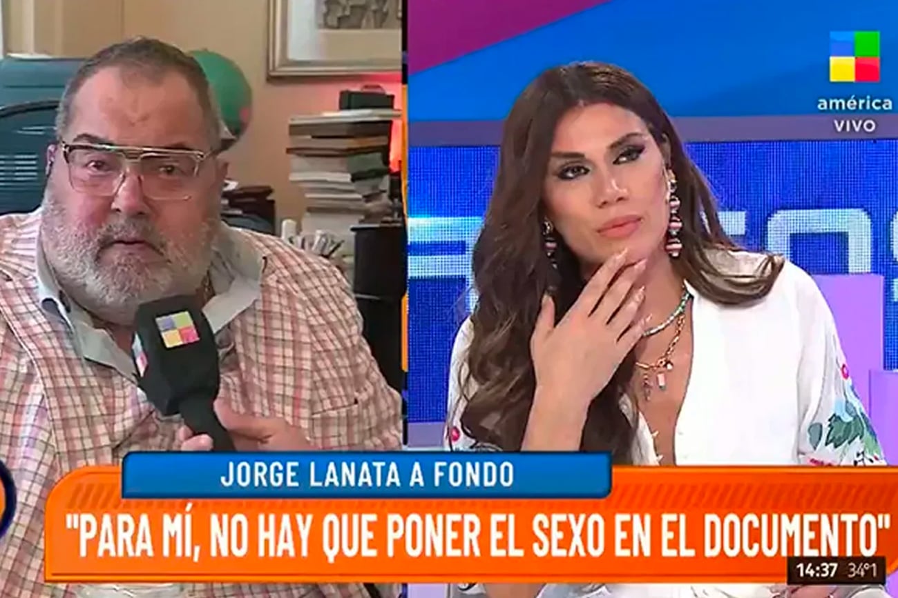 Florencia de la V y Jorge Lanata hablando en "Intrusos".