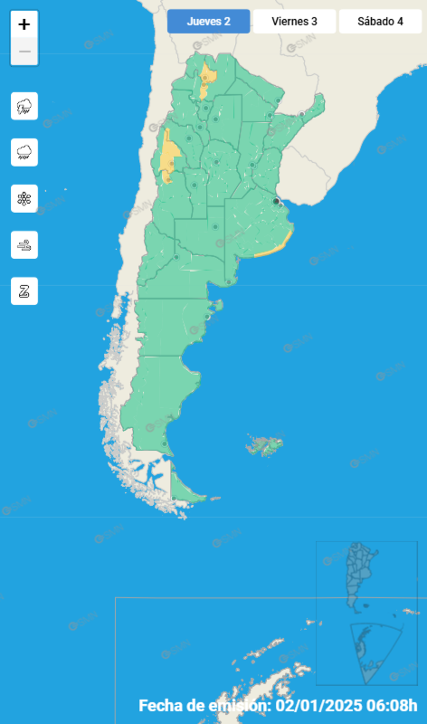 Alerta amarilla por tormentas para Mendoza.