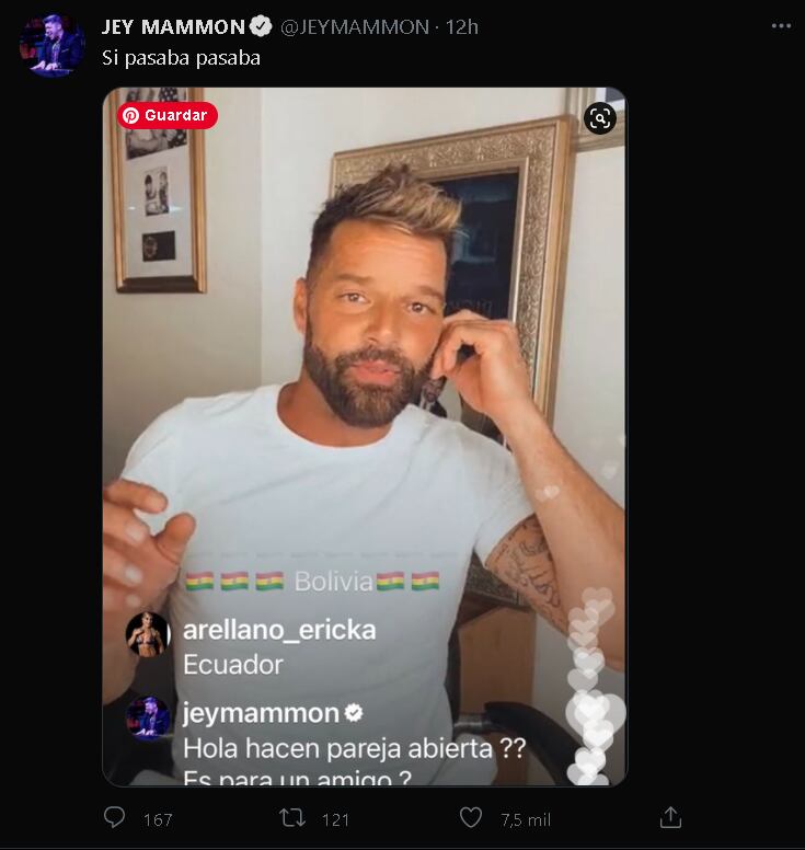 Jey Mammón encaró a Ricky Martin en pleno vivo de Instagram