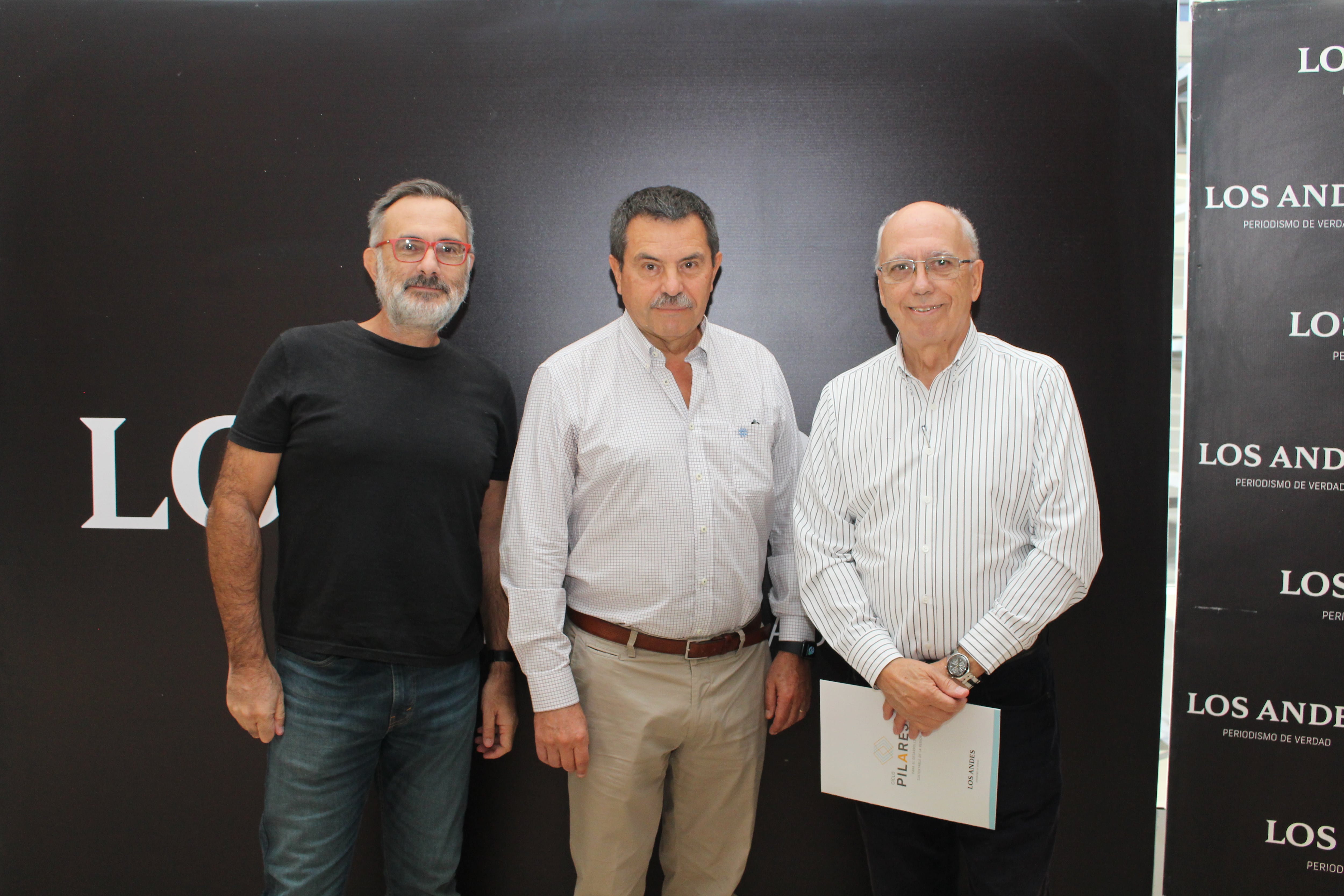 Roberto de Rossetti, Gustavo Giorgetti y Francisco Bravo.