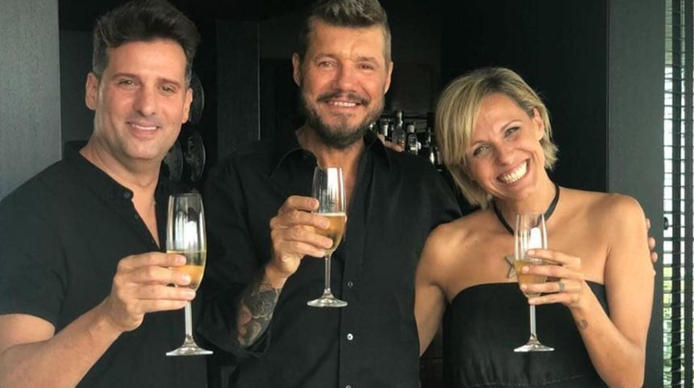 Denise Dumas, José María Listorti y Marcelo Tinelli.