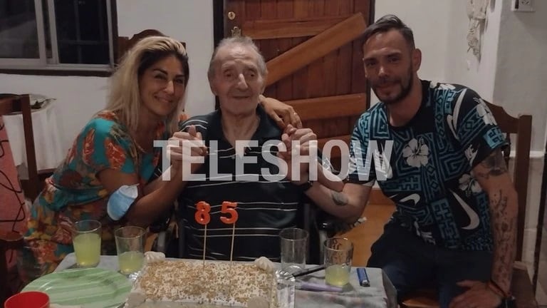 Tristán cumplió 85 años y lo celebró junto a sus hijos en el centro de rehabilitación en el que está internado