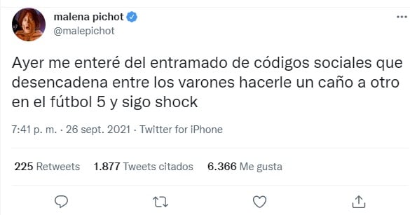 Malena Pichot y su sorpresa sobre el caño en el fútbol - 