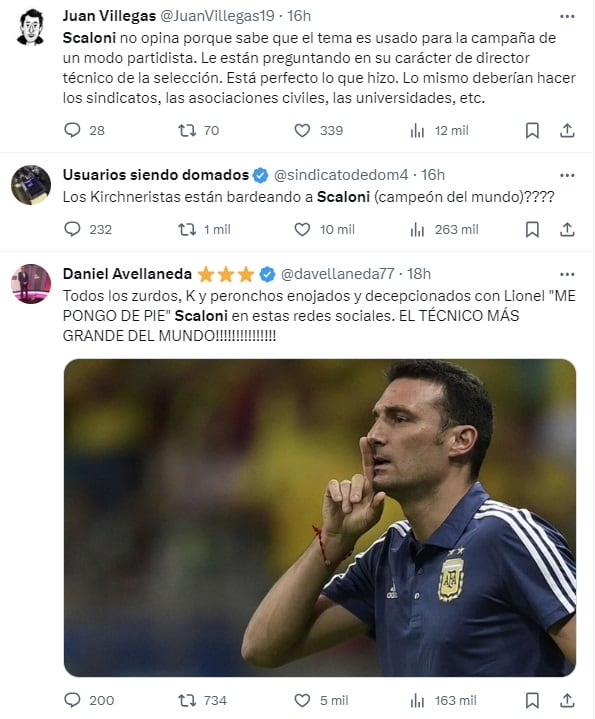 La pregunta a Scaloni sobre las Sociedades Anónimas Deportivas generó revuelo en las redes sociales (X)