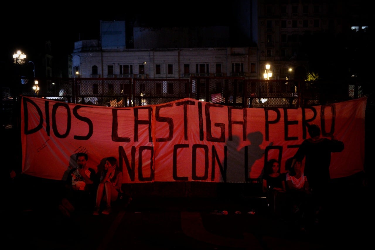 Vigilia en el Congreso. /Clarín