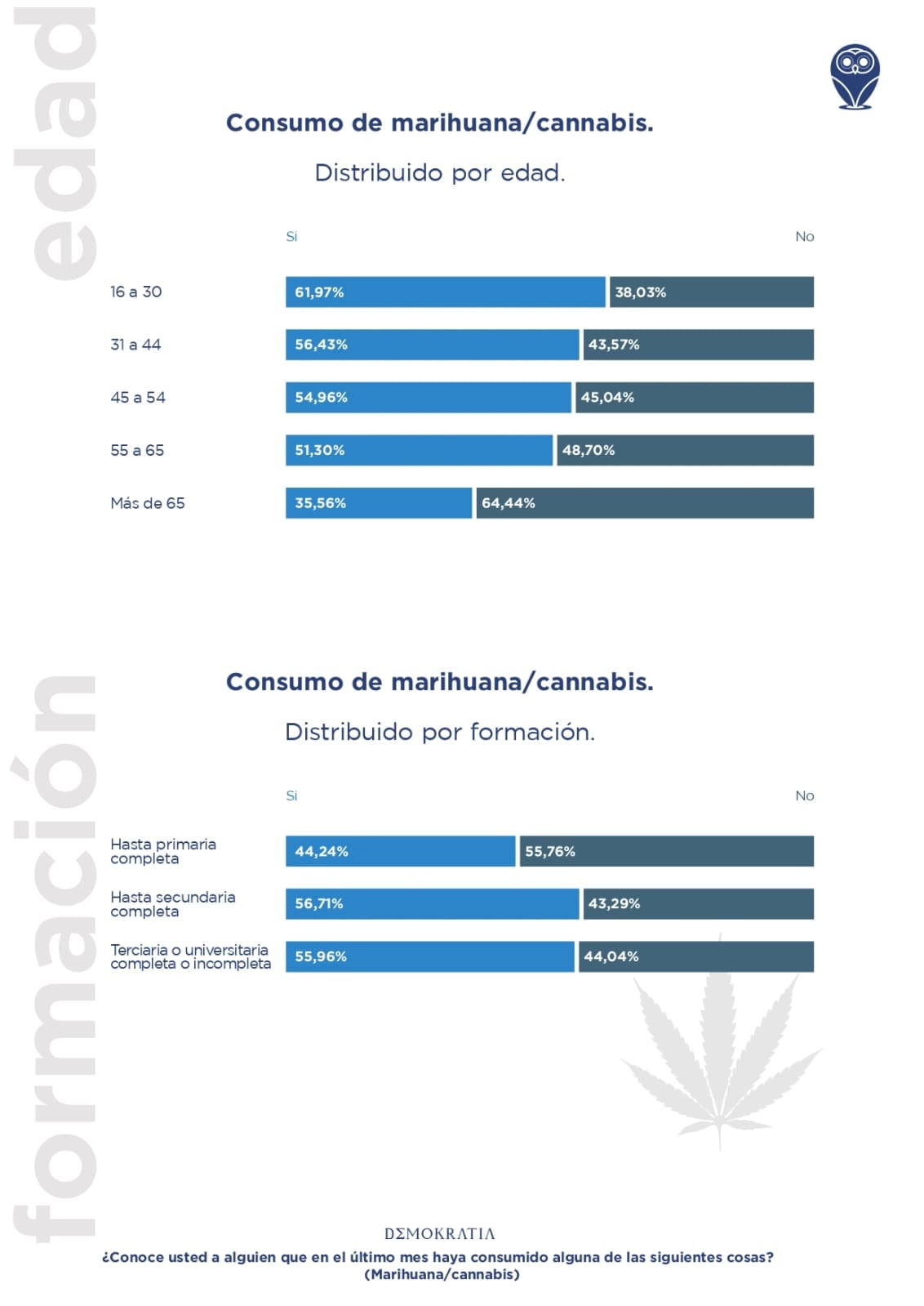 Cannabis: más aceptación entre personas con mayor nivel educativo