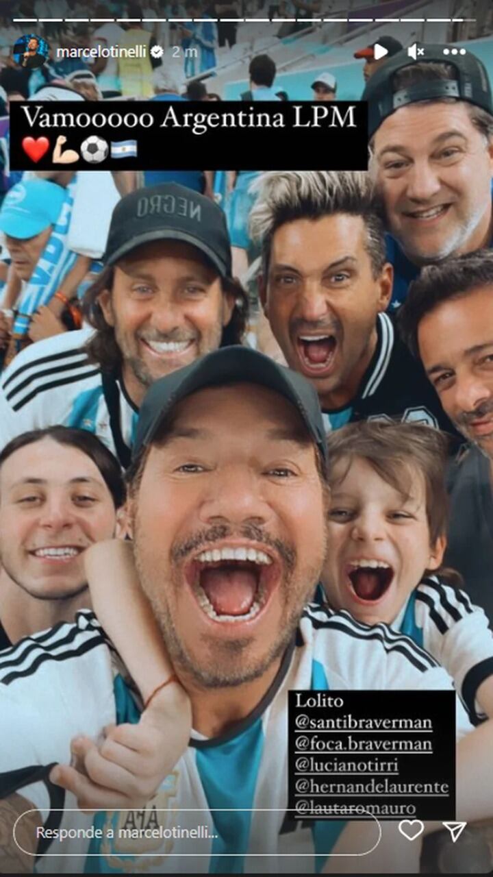 Los famosos alentaron a la Selección Argentina.