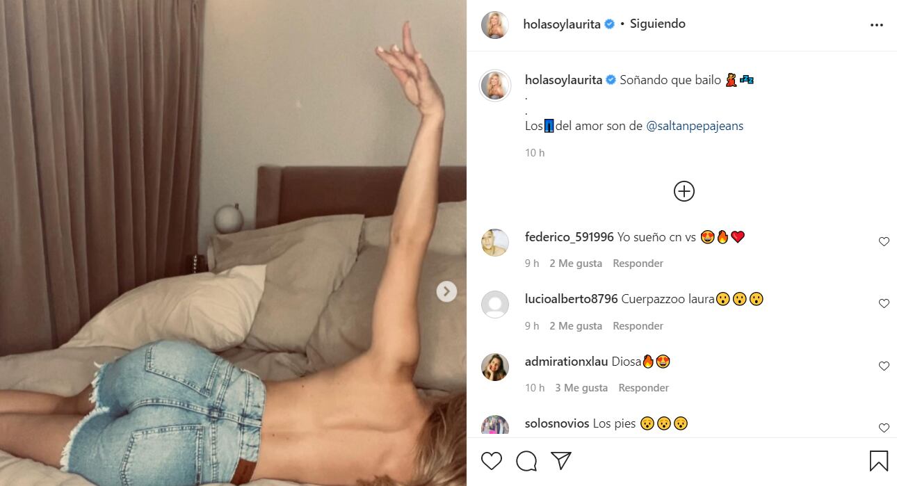 Laurita Fernández y unas extrañas fotos en toples