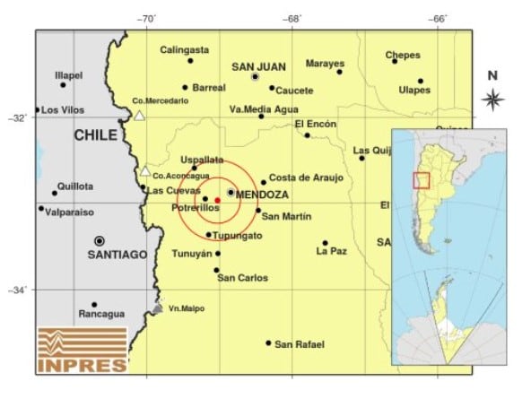 Un fuerte sismo se sintió en Mendoza.