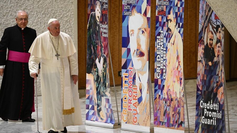 El papa Francisco proclamó este domingo santo al enfermero ítalo-argentino Artémides Zatti. Foto: Web