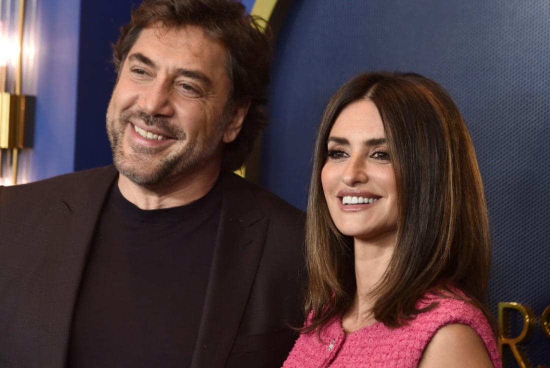 Penélope Cruz y Javier Bardem en el encuentro de los nominados al Oscar. (AP)