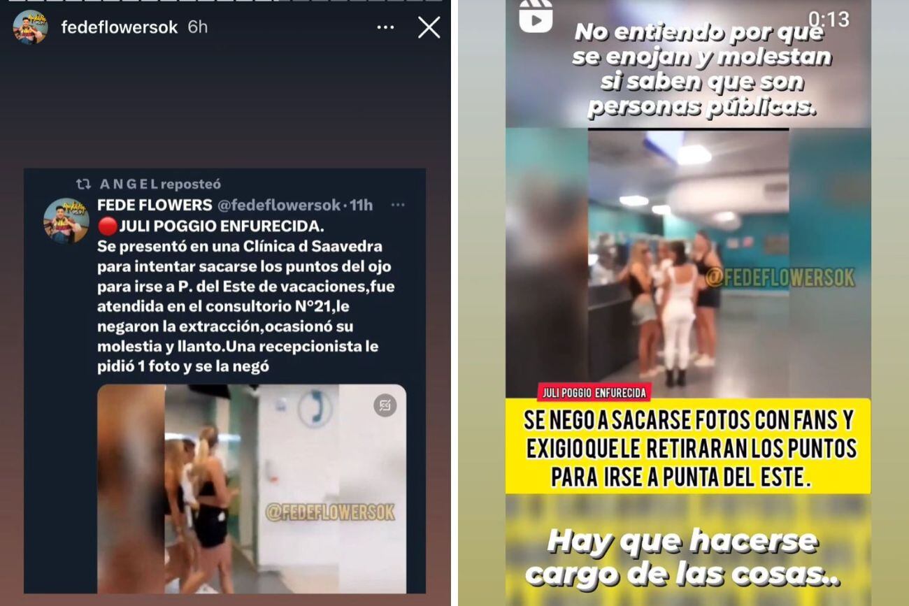 La furia de Julieta Poggio porque filtraron un video de ella en un hospital.