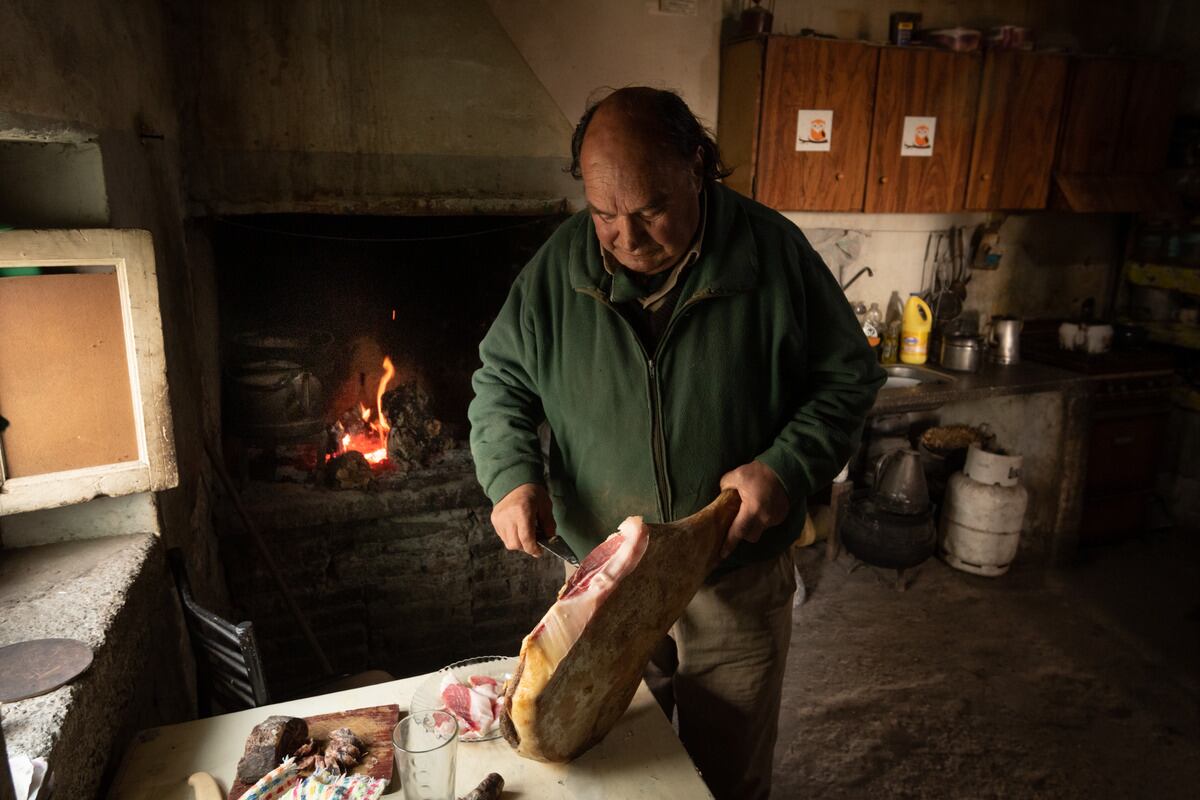 Aunque Ricardo Luffi cuenta con dolor que se ha topado con quienes le robaron los animales, la mala experiencia no le ha hecho perder su amabilidad y se apresta a compartir con los visitantes. Foto: Ignacio Blanco / Los Andes