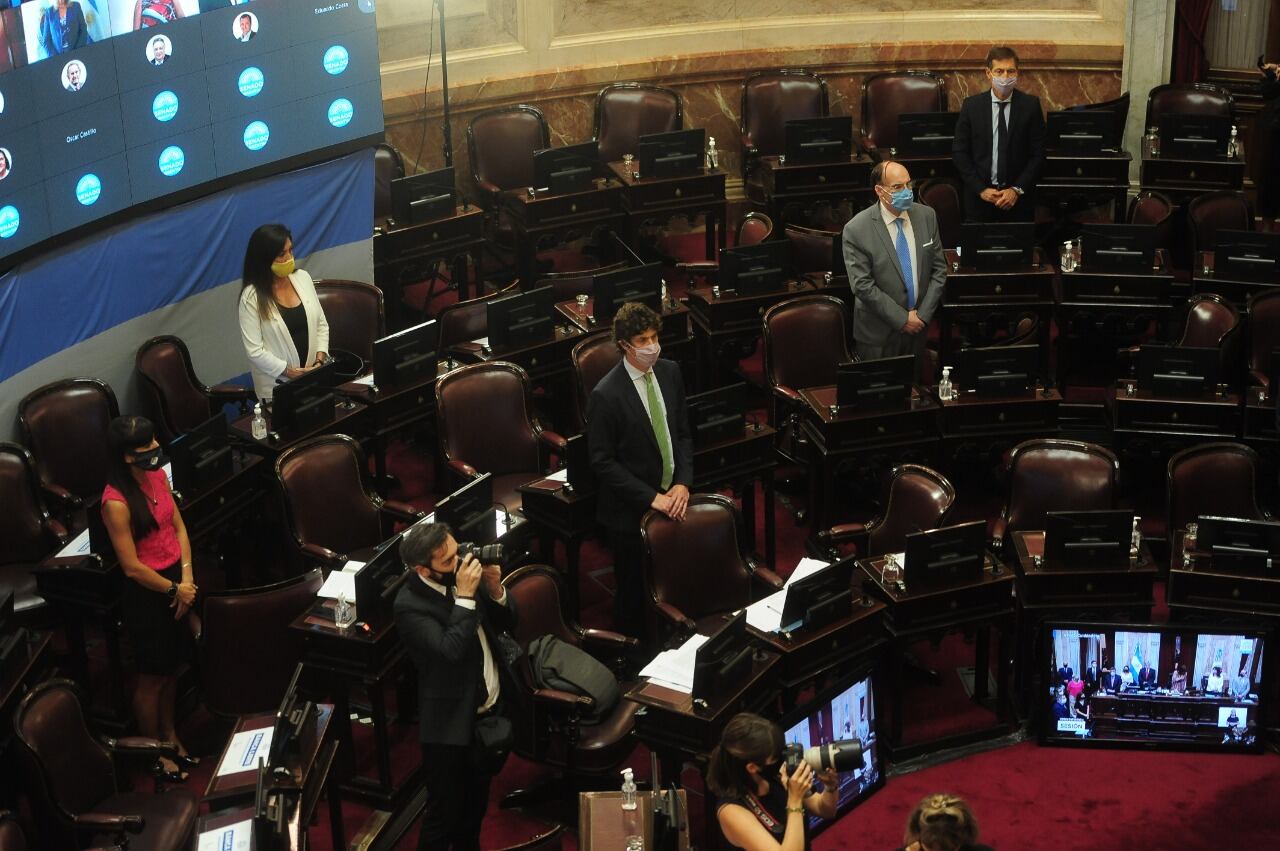 Se inició la maratónica sesión en el Senado para debatir la ley de aborto legal, aunque con poca presencialidad y la mayoría a distancia. 