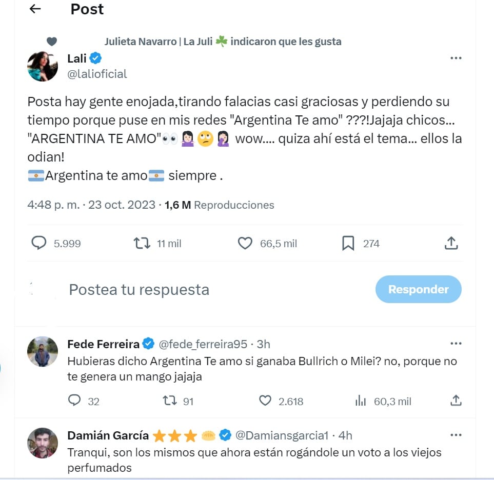 Lali Espósito redobló la apuesta con picantes posteos.