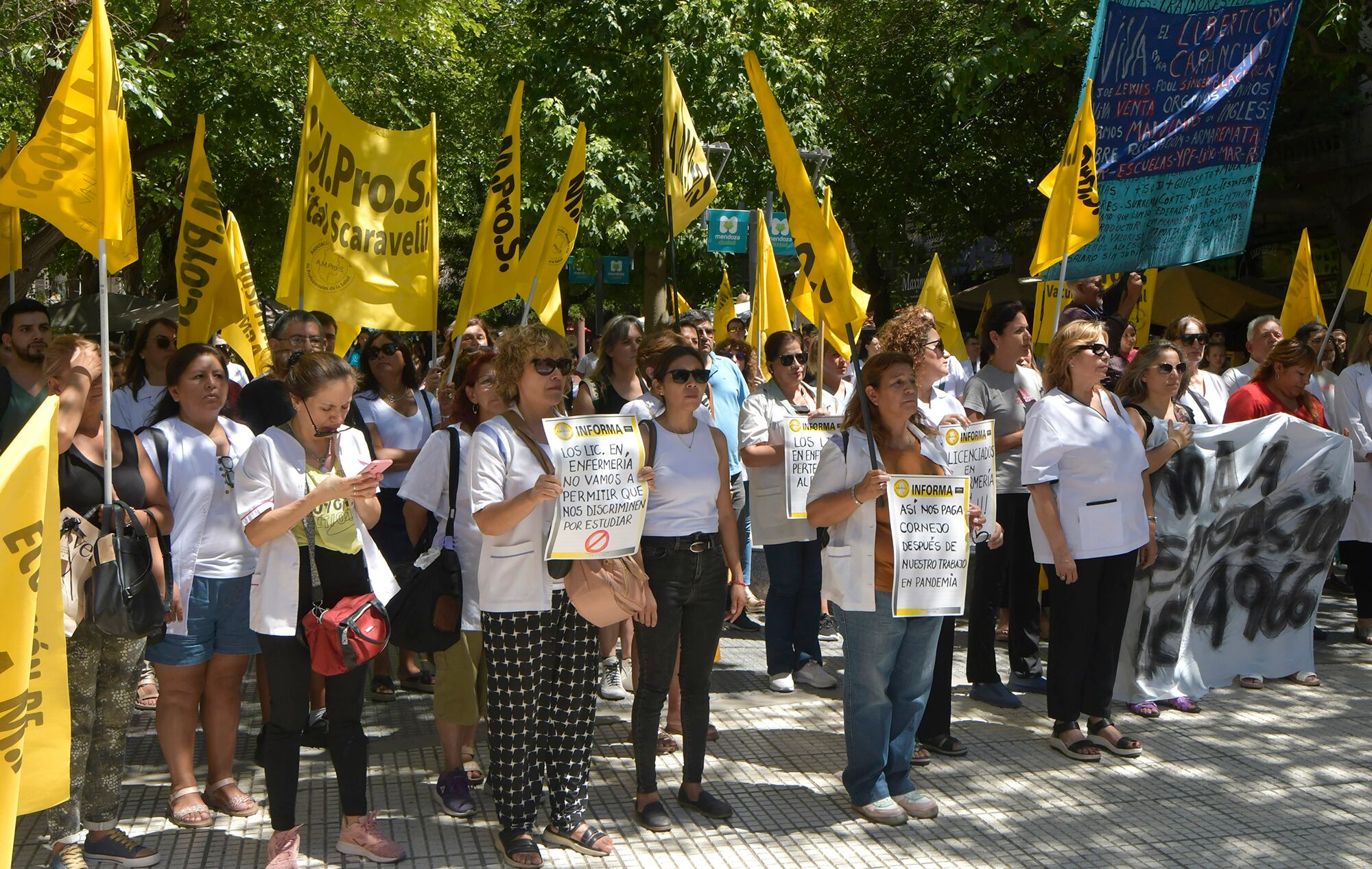 Marcha y protesta de AMPROS
Claudia Iturbe, la secretaria gremial en AMPros, se manifestó en la Peatonal Sarmiento 

Foto: Orlando Pelichotti