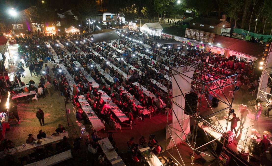 Patio de Peñas en la Fiesta de la Ganadería. 