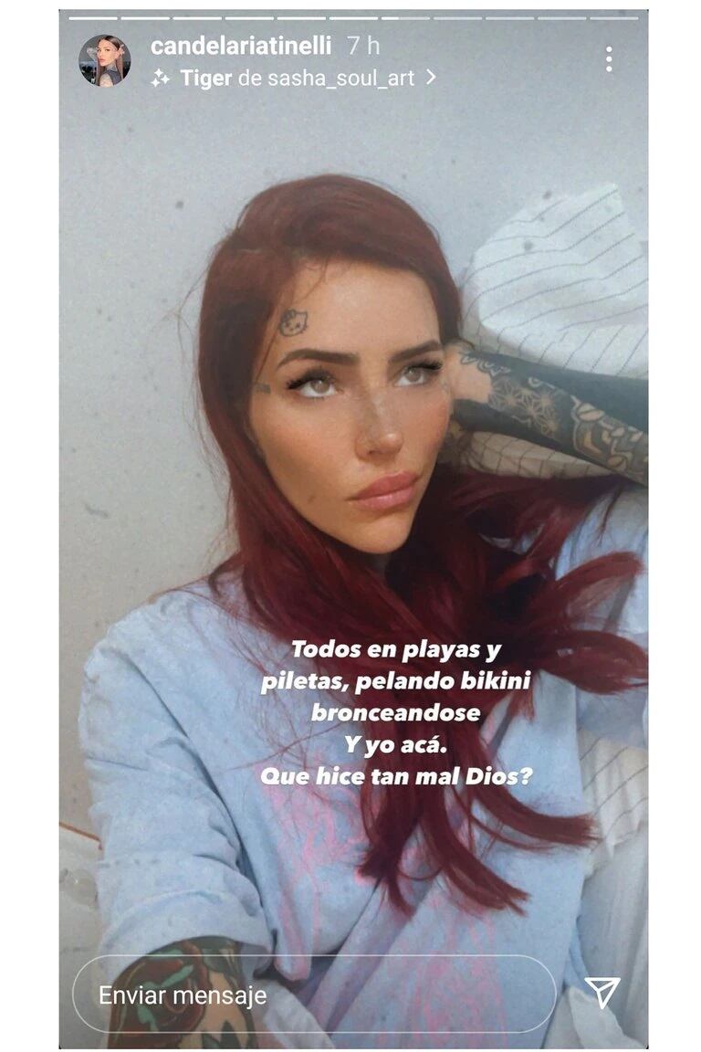 Cande Tinelli pasó un feriado sensual y lo compartió en Instagram