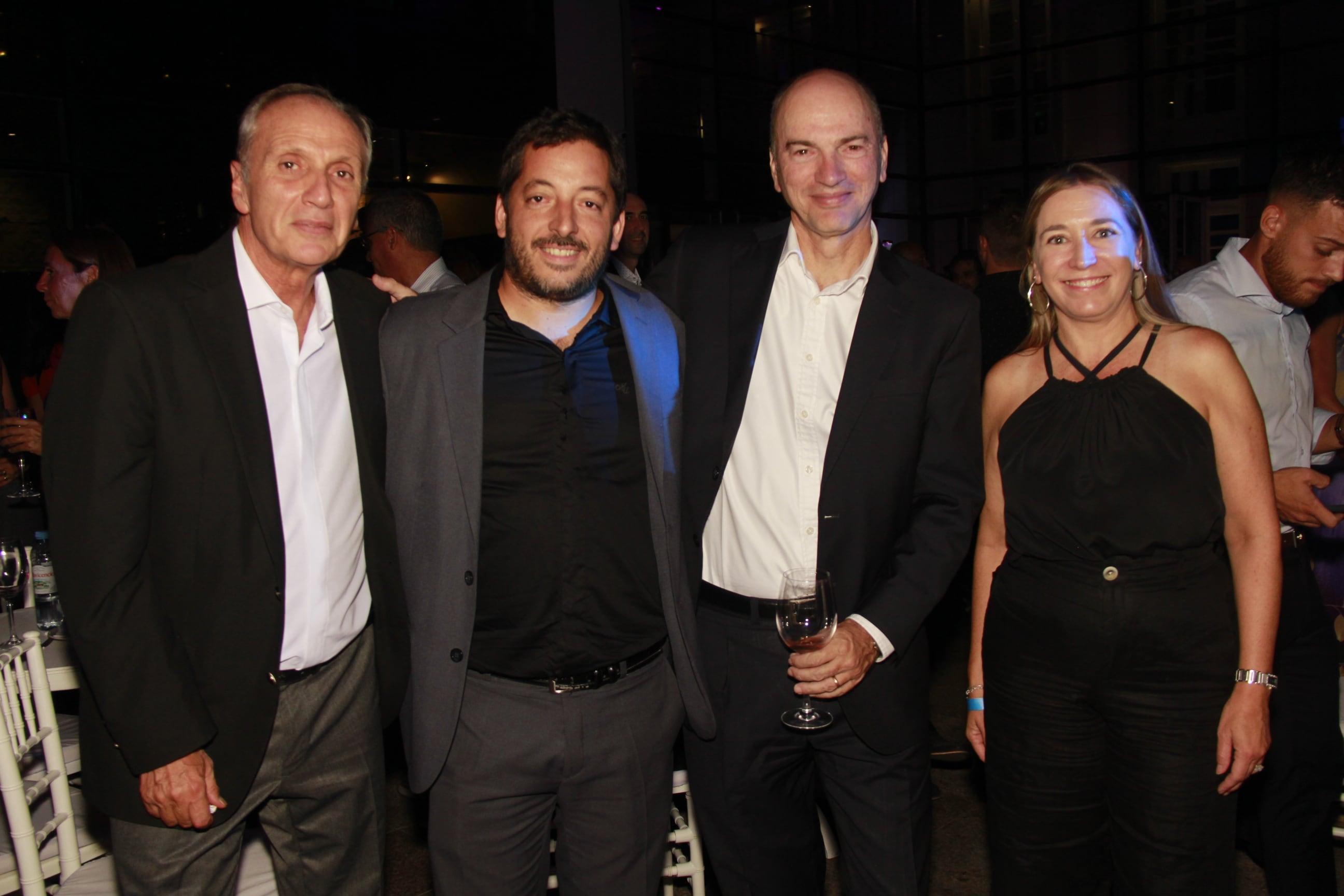 Raúl Rufeil (intendente de San Martín), Mariano Montes, Sergio Montagna y Alejandra Garcia. 