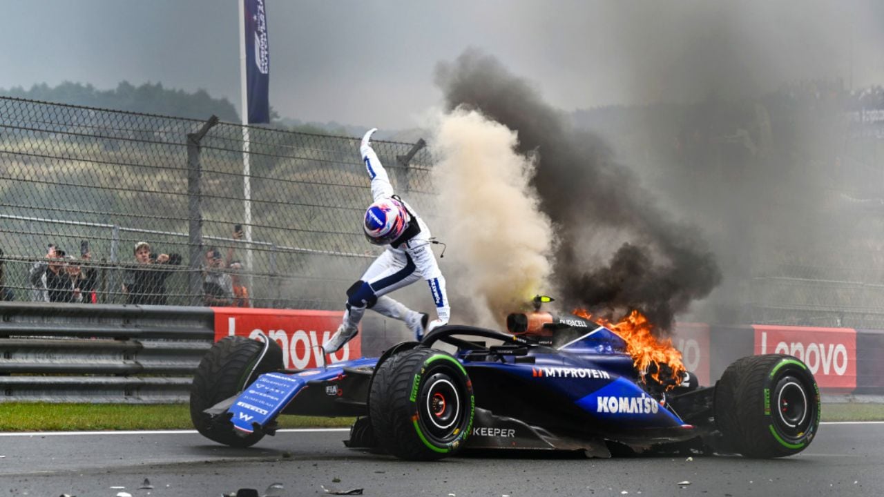 El terrible el accidente de Logan Sargeant en la práctica del DutchGP / Fotos X