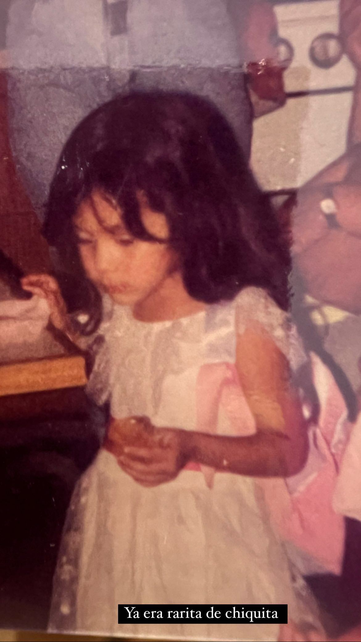 Así era Karina La Princesita de niña. Gentileza Instagram.