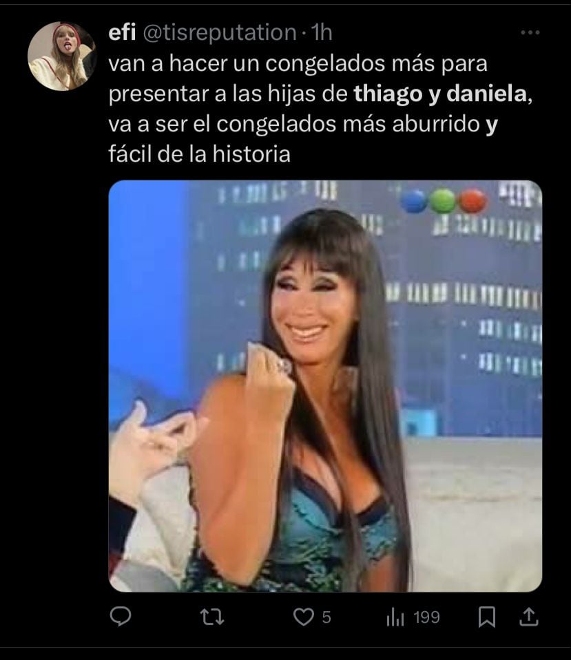 Los memes por el anuncio de Santiago del Moro sobre Thiago y Daniela de Gran Hermano. Captura de pantalla.