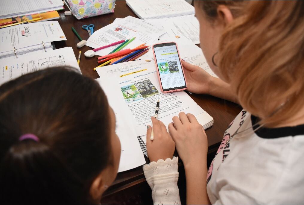 Marzo. Las clases se trasladaron a la casa por la cuarentena.