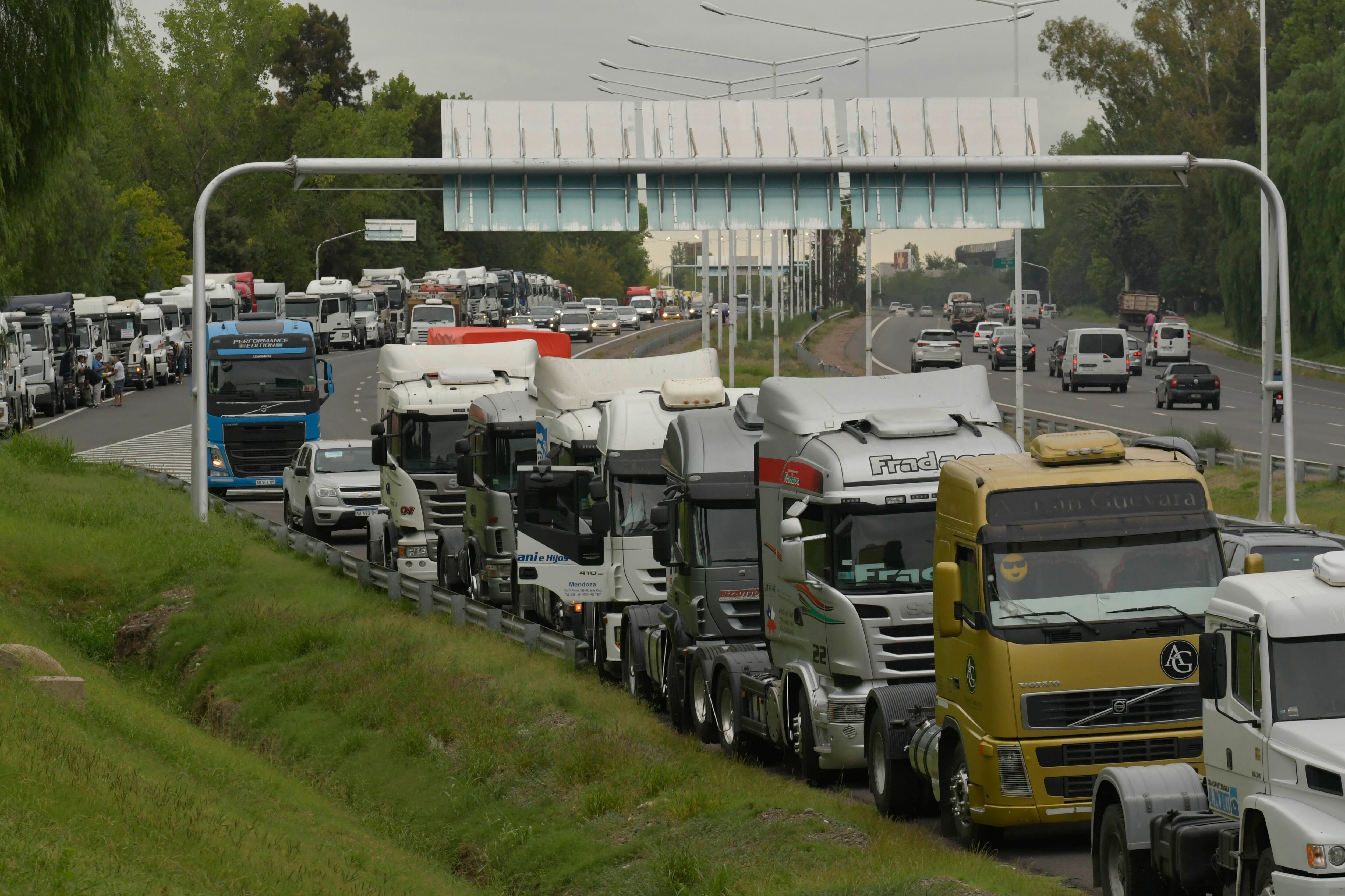 Protesta de camioneros