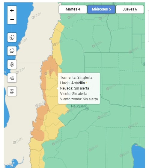 Ciclón: alerta del SMN por precipitaciones en Argentina