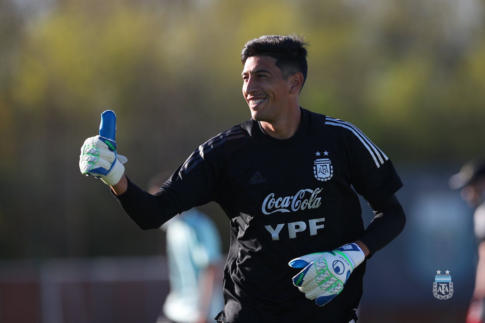 Esteban Andrada se entrenó con la selección. Scaloni le dio una segunda oportunidad al ex Boca y actual arquero estrella de Rayados de Monterrey, en México. /Gentileza