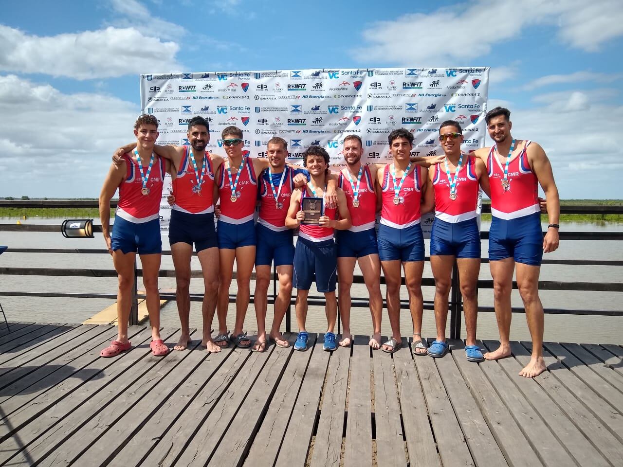 Regatas se consagró campeón argentino de Remo en Santa Fe. / Gentileza.