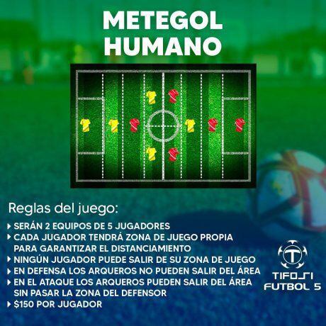 El flyer de un complejo de canchas de Rosario.