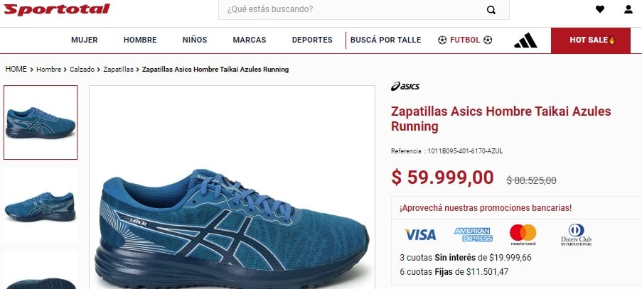 Zapatillas Asics en Sportotal