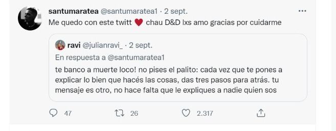 Maratea agradece el apoyo de sus seguidores