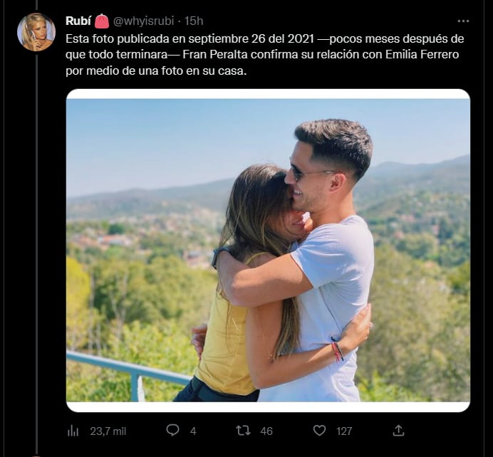 Una usuaria de twitter publicó las pruebas de que Emilia habría engañado al jugador de la selección con el novio de una amiga