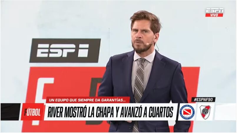 Sebastián "Pollo" Vignolo, conductor de F90 por ESPN. (Captura web)