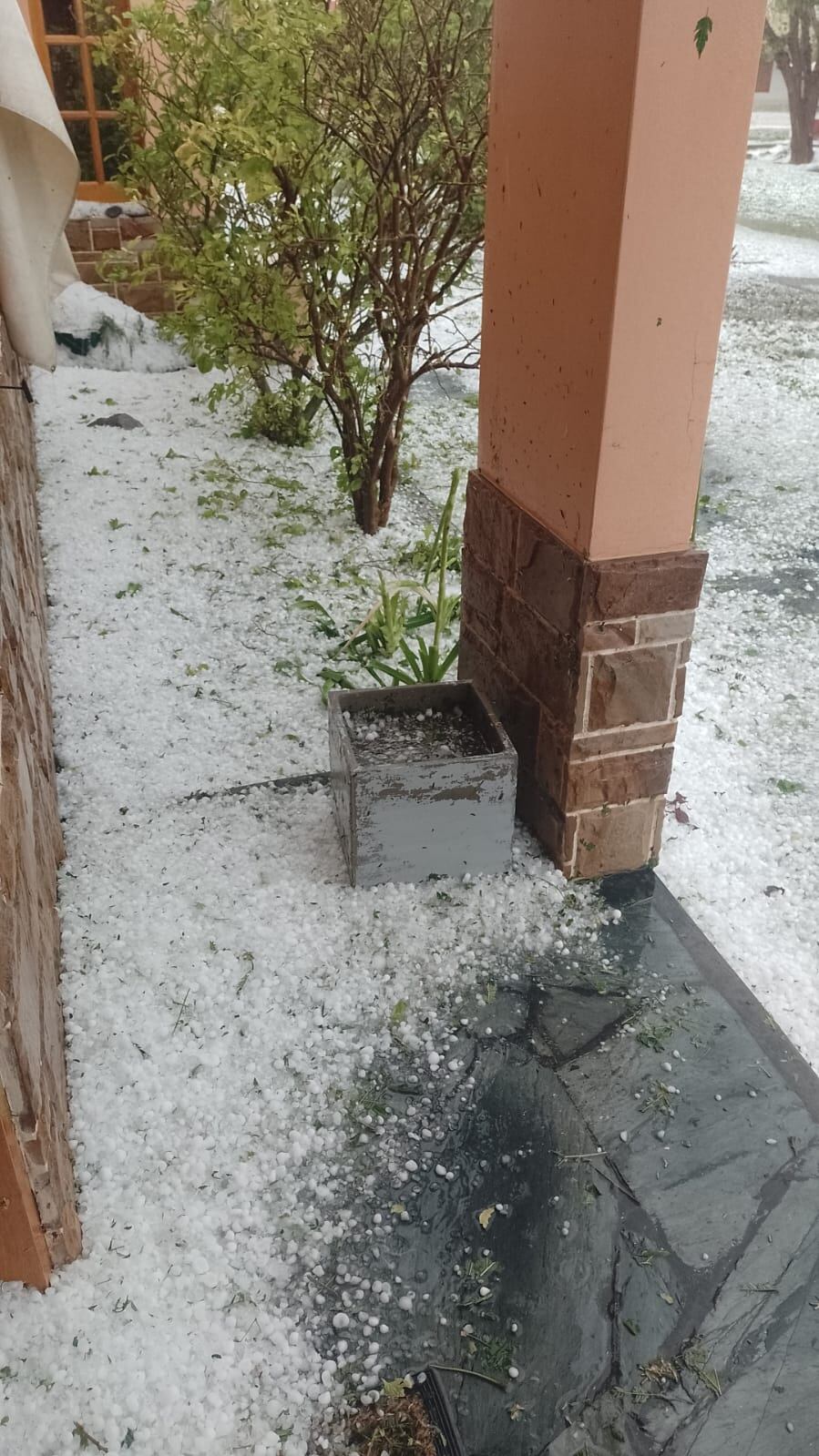 Una fuerte tormenta de lluvia, viento y granizo afectó a varios distritos de San Rafael. Foto: gentileza.