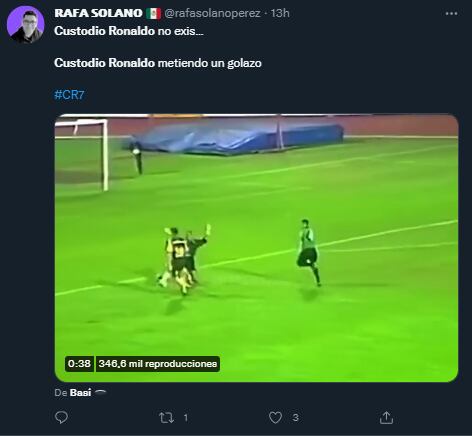 La confusión de un relator ante el gol de Cristiano Ronaldo