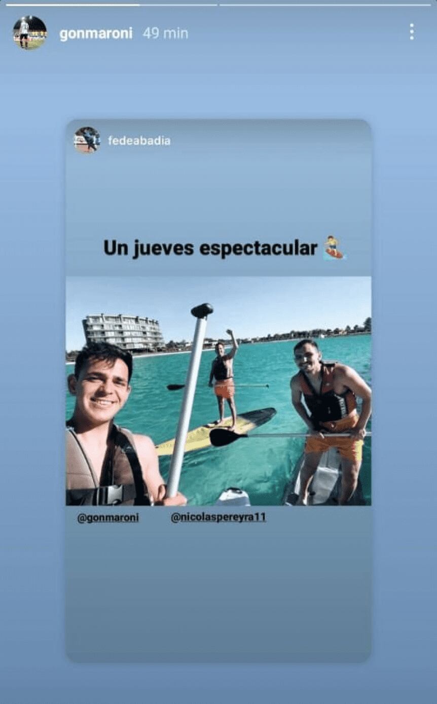 El posteo de istagram de Gonzalo Maroni en el día del entierro de Maradona. / Gentileza.