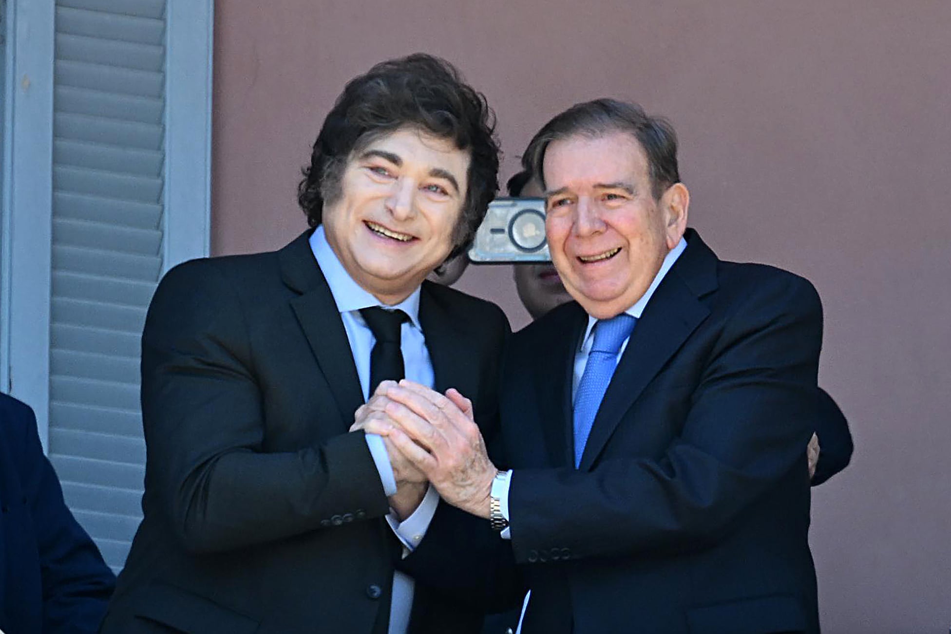 Javier Milei recibió a Edmundo González 
Urrutia, reconocido por el gobierno argentino como presidente electo de 
Venezuela. Foto NA / Juan Manuel Floglia