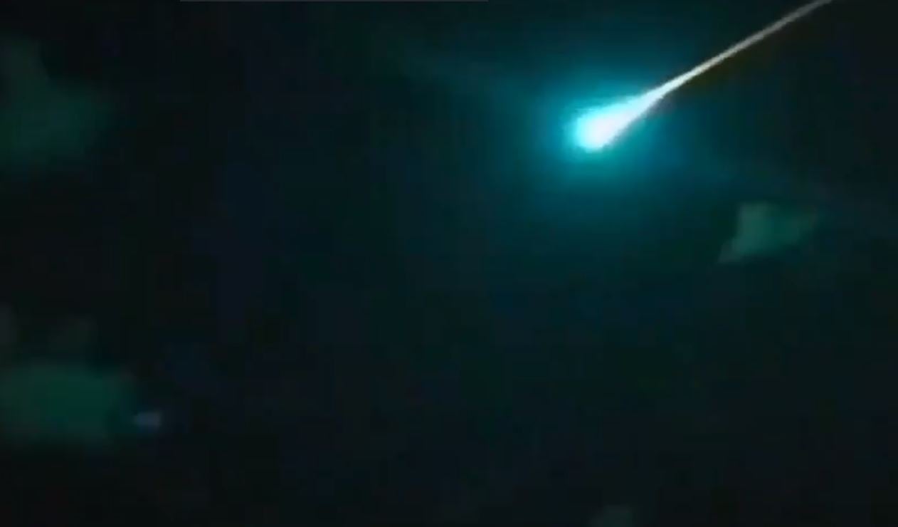 Meteorito captado en Puerto Rico en 2021. Foto: Web